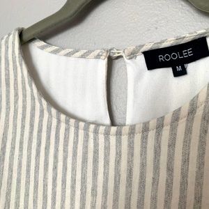Roolee grey and white striped dress